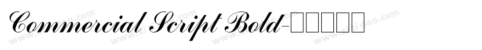 Commercial Script Bold字体转换